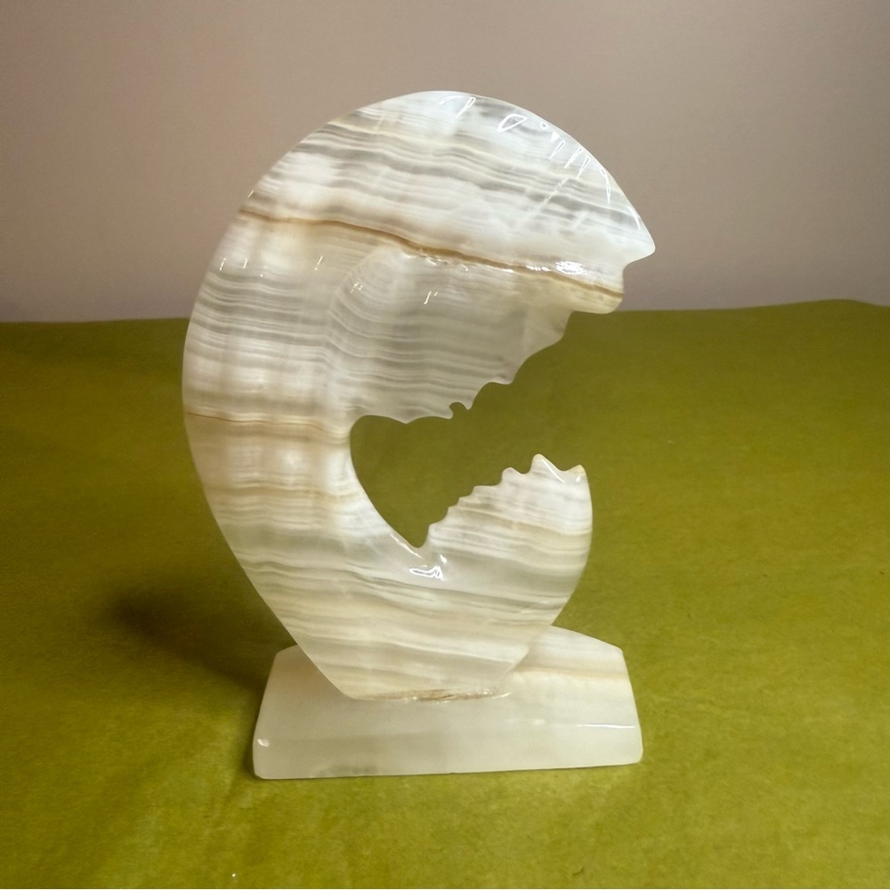 Elegant Stone Madona Sculpture